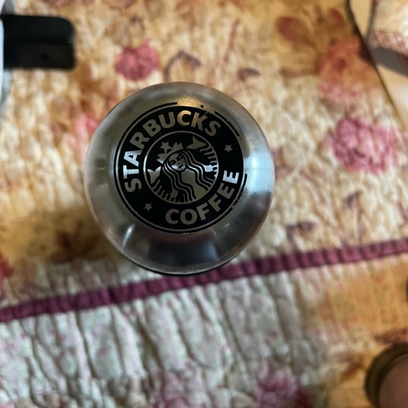 Starbucks silver thermos. - Picture 2 of 3